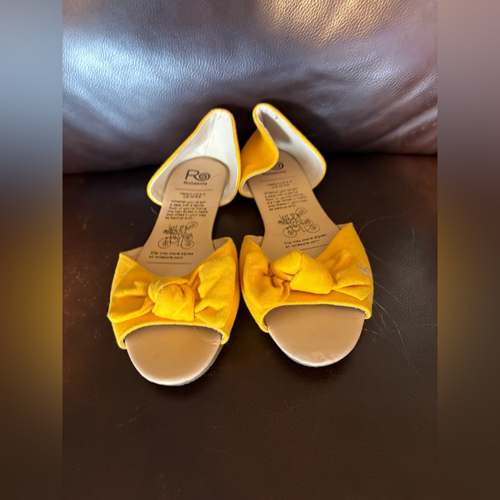 Rollasole Yellow Bow Flats
